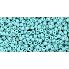 Круглый бисер ТОХО 11/0 HYBRID Sueded Gold Opaque Turquoise (Y627) - 250гр