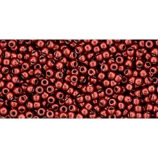 Круглый бисер ТОХО 11/0 HYBRID Metallic - Aurora Red (YPS0012) - 250гр