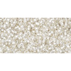 Круглый бисер ТОХО 15/0 Silver-Lined Crystal (21) - 100гр