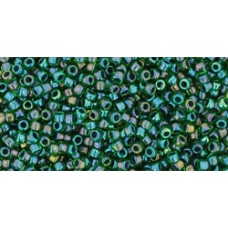 Круглый бисер ТОХО 15/0 Inside-Color Peridot/Emerald-Lined (249) - 100гр