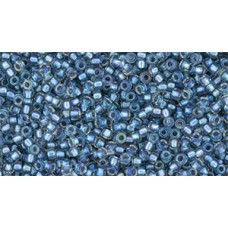 Круглый бисер ТОХО 15/0 Inside-Color Rainbow Crystal/Lt Capri-Lined (263) - 100гр