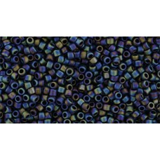 Круглый бисер ТОХО 15/0 Semi Glazed Rainbow - Jet (2642F) - 100гр