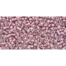 Круглый бисер ТОХО 15/0 Inside-Color Crystal/Rose Gold-Lined (267) - 100гр