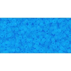 Круглый бисер ТОХО 15/0 Transparent-Frosted Med Aquamarine (3BF) - 100гр