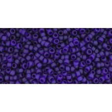 Круглый бисер ТОХО 15/0 Transparent-Frosted Cobalt (8DF) - 100гр
