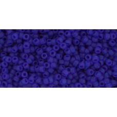 Круглый бисер ТОХО 15/0 Transparent-Frosted Dk Sapphire (8F) - 100гр