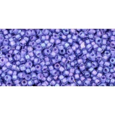 Круглый бисер ТОХО 15/0 Inside-Color Lt Sapphire/Opaque Purple-Lined (934) - 100гр