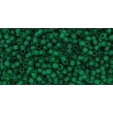 Круглый бисер ТОХО 15/0 Transparent-Frosted Green Emerald (939F) - 100гр