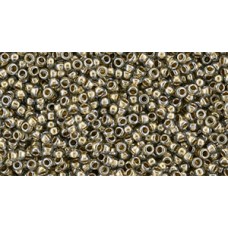 Японский круглый бисер TOHO Beads 15/0 Gold-Lined Black Diamond (993) - 100гр