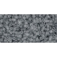 Круглый бисер ТОХО 15/0 Transparent-Frosted Lt Gray (9F) - 100гр
