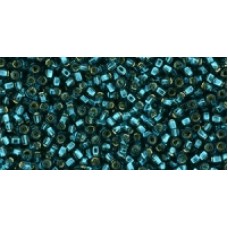 Круглый бисер кв др ТОХО 15/0 Silver-Lined Teal (27BD) - 100гр
