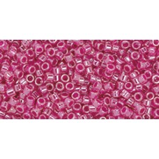 Бисер Трежерес ТОХО 11/0 Hot Pink-Lined Rosaline (1036) - 100гр