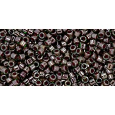 Бисер Трежерес ТОХО 11/0 Brick-Lined Lt Peridot (1043) - 100гр