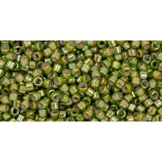 Бисер Трежерес ТОХО 11/0 Orange-Lined Peridot (1046) - 100гр