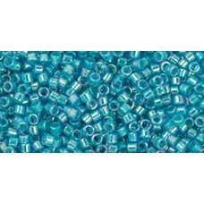 Бисер Трежерес ТОХО 11/0 Turquoise-Lined Lt Sapphire Rainbow (1834) - 100гр