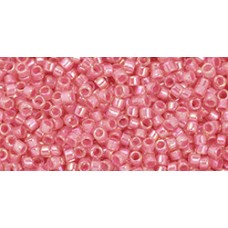Бисер Трежерес ТОХО 11/0 Pink-Lined Rosaline Rainbow (1841) - 100гр