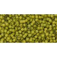 Бисер Трежерес ТОХО 11/0 Frosted Yellow-Lined Black Diamond (246FM) - 100гр