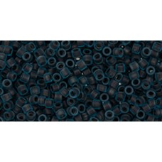 Бисер Трежерес ТОХО 11/0 Frosted Jet-Lined Aqua (248FM) - 100гр