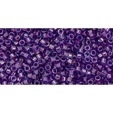 Бисер Трежерес ТОХО 11/0 Royal Purple-Lined Aqua (252) - 100гр