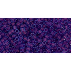 Бисер Трежерес ТОХО 11/0 Frosted Royal Purple-Lined Aqua (252FM) - 100гр