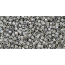 Бисер Трежерес ТОХО 11/0 Light Gray-Lined Crystal Luster Rainbow (261) - 100гр