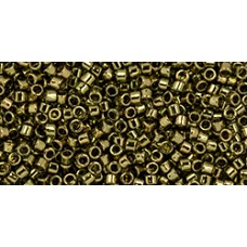 Бисер Трежерес ТОХО 11/0 Prairie Green Gold Luster (324) - 100гр