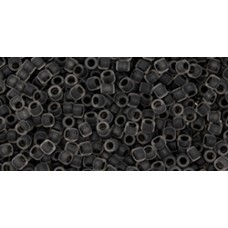 Бисер Трежерес ТОХО 11/0 Frosted Charcoal-Lined Crystal (344FM) - 100гр
