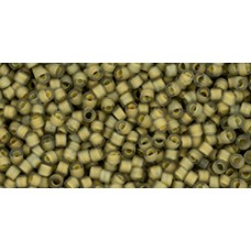 Бисер Трежерес ТОХО 11/0 Frosted Orange Creme-Lined Black Diamond (369FM) - 100гр