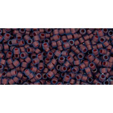 Бисер Трежерес ТОХО 11/0 Frosted Oxblood-Lined Aqua (381FM) - 100гр