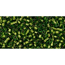 Бисер Трежерес ТОХО 11/0 Copper-Lined Peridot (742) - 100гр