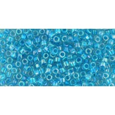 Трежерес ТОХО 11/0 Inside-Color Rainbow Crystal/Opaque Aqua-Lined (781) - 100гр