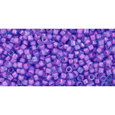 Бисер Трежерес ТОХО 11/0 Bubble Gum Pink-Lined Aqua (937) - 100гр