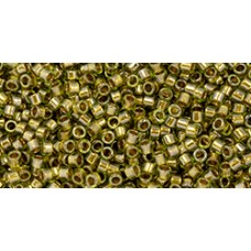 Бисер Трежерес ТОХО 11/0 Gold-Lined Olivine Chrysolite (991) - 100гр