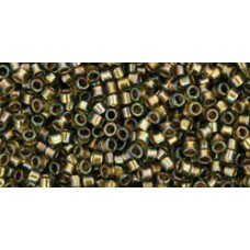 Трежерес ТОХО 11/0 Gold-Lined Rainbow Peridot (996) - 100гр