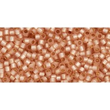 Бисер Трежерес ТОХО 11/0 PermaFinish Translucent Silver-Lined Peach (PF2111) - 100гр