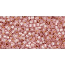 Бисер Трежерес ТОХО 11/0 PermaFinish Translucent Silver-Lined Soft Pink (PF2120) - 100гр