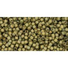 Бисер Трежерес ТОХО 11/0 Frosted Orange Creme-Lined Black Diamond (369FM) - 100гр